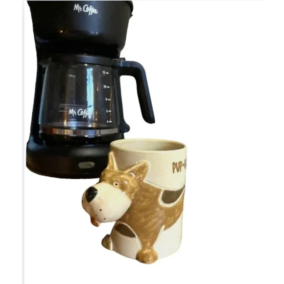 RARE Vintage 3D Pup-uccino Mug - 1970's Puppy Coffee Mug - Brown Dog Cup - Picture 4 of 10